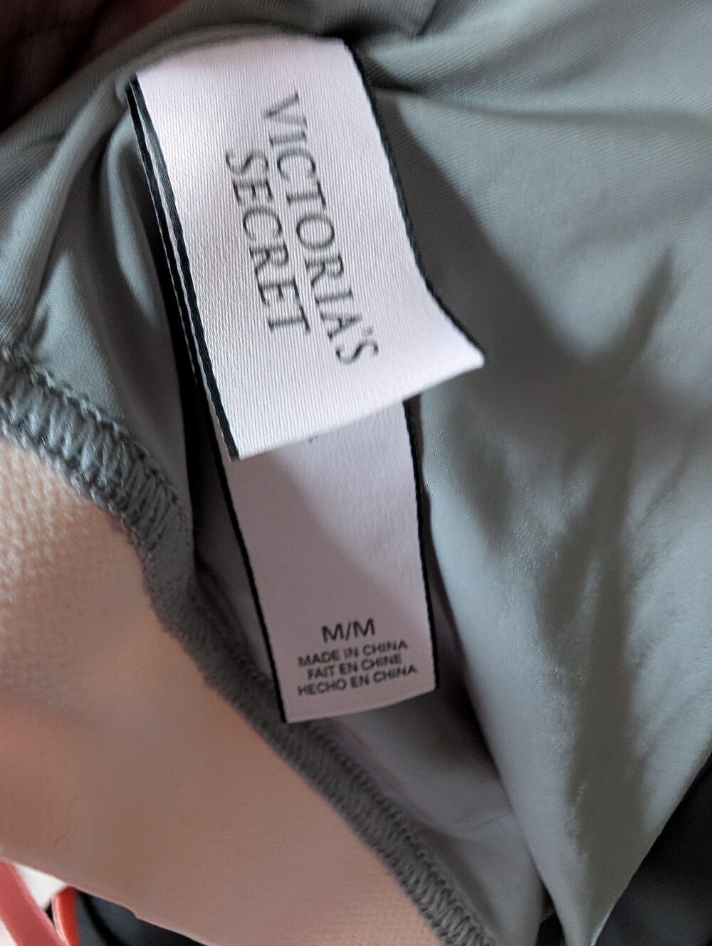 Victoria's Secret Gray and Coral-Orange Sports Bralette - Picture 3 of 3